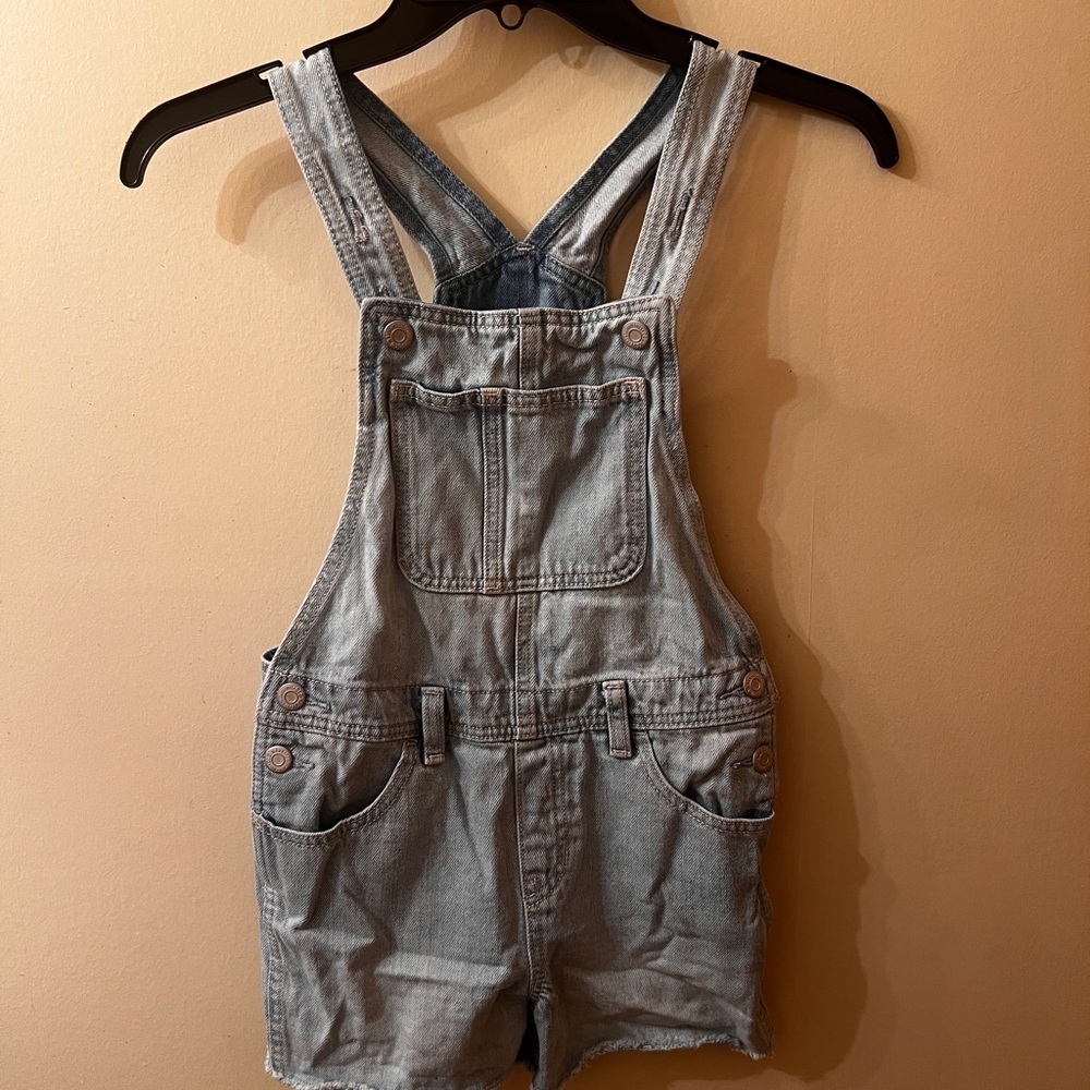 Old Navy Girls Light Blue Denim Overalls Size 8